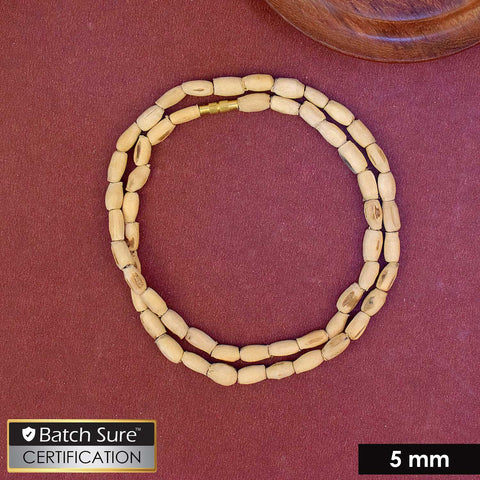 100% Original Tulsi Kanthi Mala with 5mm beads – traditional Hindu prayer necklace for devotion, chanting, and meditation. India’s Premium Jap Mala Store - www.satvikworld.com