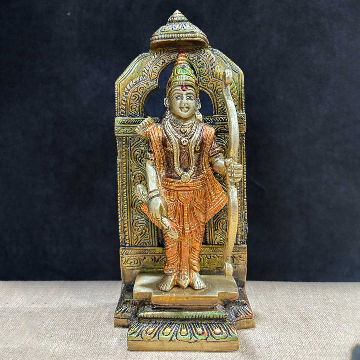 8.7 Inch Elegant Antique Brass Ram with Bow Statue – Majestic Brass Statue of Lord Ram with Bow, Symbolizing Strength, Courage, and Divine Protection, Perfect for Temple, Home Decor, and Spiritual Worship, Handcrafted with Intricate Detailing for a Timeless and Sacred Aura, Ideal for Puja and Mandir Decoration, Buy Ram with Bow Statue Online, Affordable God Statue Prices | India’s Largest Pooja Accessories Brand – www.satvikworld.com