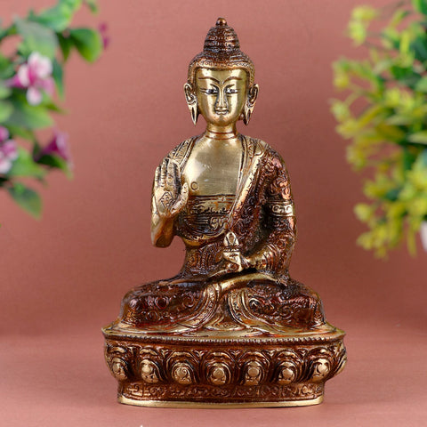 Introspective Brass Buddha Idol – Serene Brass Statue of Lord Buddha in a Meditative Pose, Symbolizing Inner Peace, Mindfulness, and Spiritual Awakening, Perfect for Meditation Corners, Home Decor, and Sacred Spaces, Handcrafted with Intricate Detailing for a Calm and Tranquil Aura, Ideal for Puja, Gifting, and Spiritual Reflection, Buy Buddha Idol Online, Affordable Spiritual Decor Prices | India’s Largest Pooja Accessories Brand – www.satvikworld.com