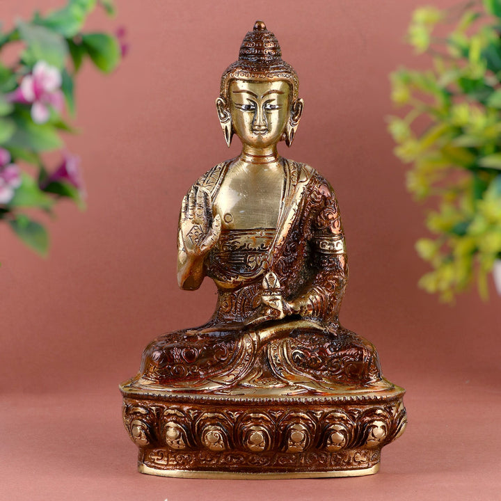 Introspective Brass Buddha Idol – Serene Brass Statue of Lord Buddha in a Meditative Pose, Symbolizing Inner Peace, Mindfulness, and Spiritual Awakening, Perfect for Meditation Corners, Home Decor, and Sacred Spaces, Handcrafted with Intricate Detailing for a Calm and Tranquil Aura, Ideal for Puja, Gifting, and Spiritual Reflection, Buy Buddha Idol Online, Affordable Spiritual Decor Prices | India’s Largest Pooja Accessories Brand – www.satvikworld.com