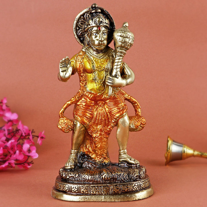 Graceful Brass Hanuman Bajrangbali Statue – Exquisite Brass Statue of Lord Hanuman, Symbolizing Strength, Courage, and Devotion, Perfect for Temple, Home Decor, and Spiritual Worship, Handcrafted with Intricate Detailing for a Sacred Touch, Ideal for Puja and Mandir Decoration, Buy Brass Hanuman Bajrangbali Statue Online, Affordable God Statue Prices | India’s Largest Pooja Accessories Brand – www.satvikworld.com