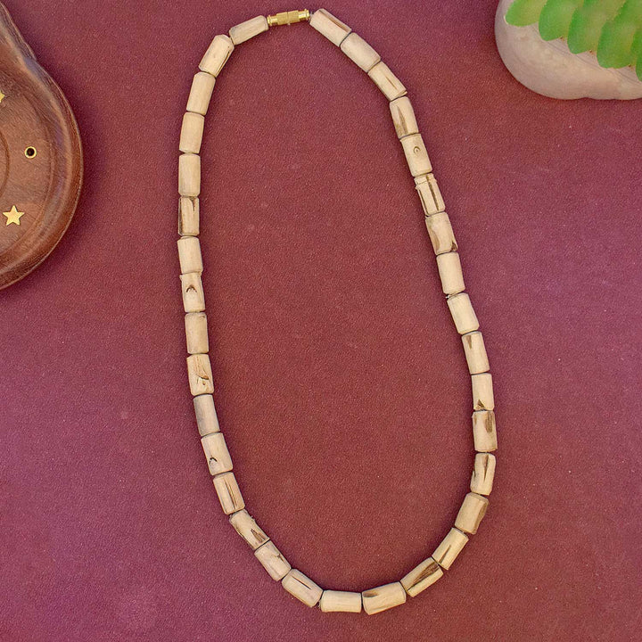 Original Certified 8mm Tulsi Kanthi Mala with Long Beads – Sacred wooden mala for spiritual chanting and daily devotion. India’s Largest Pooja Accessories Brand - www.satvikworld.com