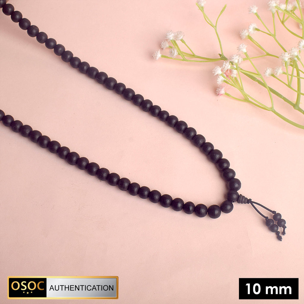 100% Original Govt. Certified 10mm Karungali Mala with Sumeru Bead and Matt Finish. India’s Largest Pooja Accessories Brand - www.satvikworld.com