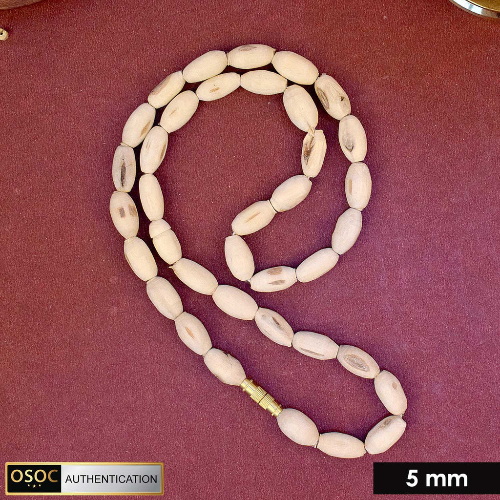 100% Original Tulsi Kanthi Mala with 5mm beads – sacred wooden prayer necklace for chanting and spiritual practices India’s Premium Jap Mala Store - www.satvikworld.com