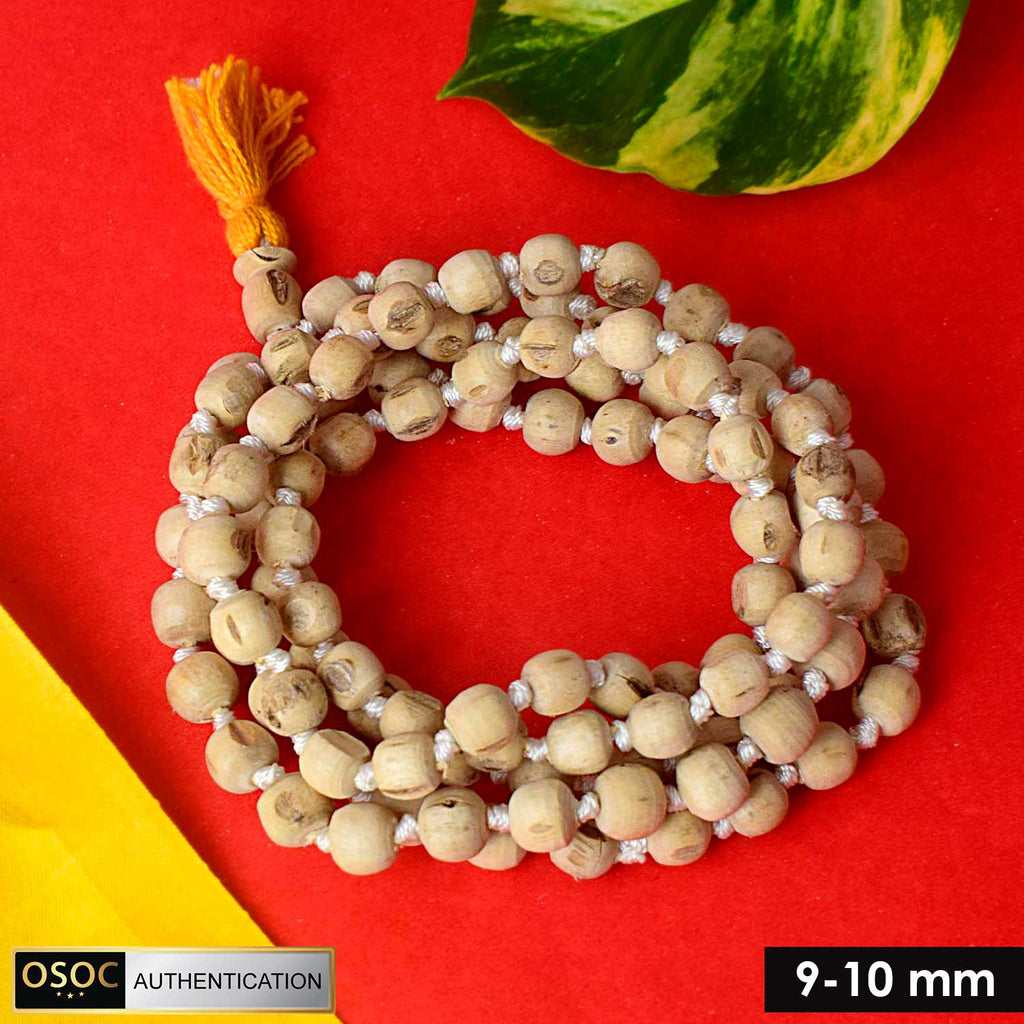 100% Original Tulsi Jap Mala (9-10mm) – Authentic and sacred Tulsi mala with 108+1 beads, ideal for japa, prayer, and spiritual practices. Enhances focus, purity, and divine energy during meditation. India’s Largest Pooja Accessories Brand – www.satvikworld.com