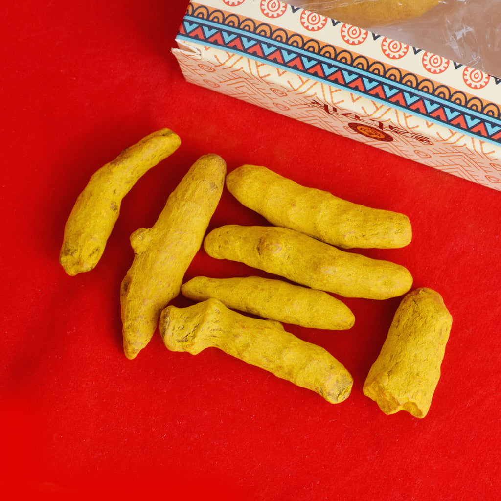 Turmeric Root (Haldi Ganth) 50 Grams Puja Store Online Pooja Items Online Puja Samagri Pooja Store near me www.satvikworld.com