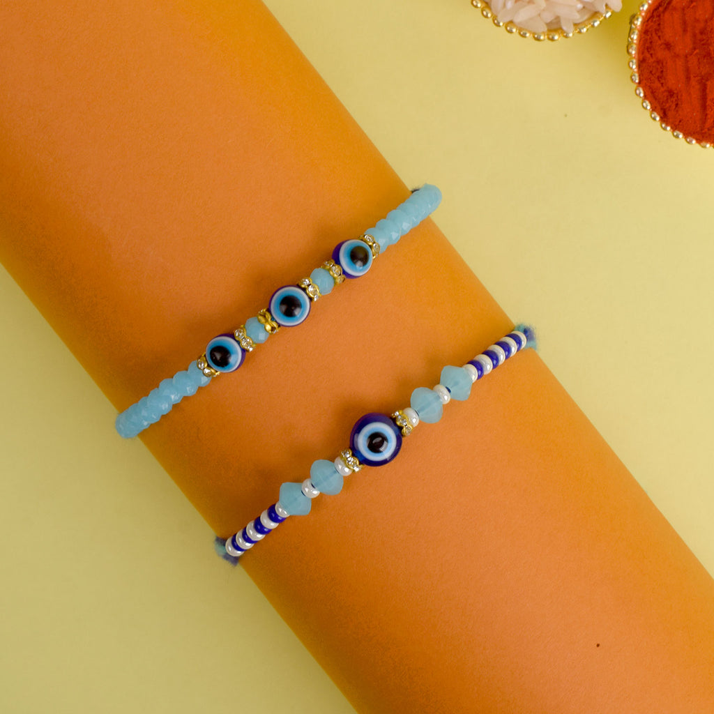 Set of 2 Traditional Rakhis for Brothers with Roli Chawal and Ram Sita Stickers – Raksha Bandhan Gift Pack. India’s Largest Pooja Accessories Brand - www.satvikworld.com