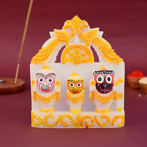 Marble Colored Jagannath Ji Idol for Car Dashboard and Home Temple Decor. India’s Largest Pooja Accessories Brand - www.satvikworld.com
