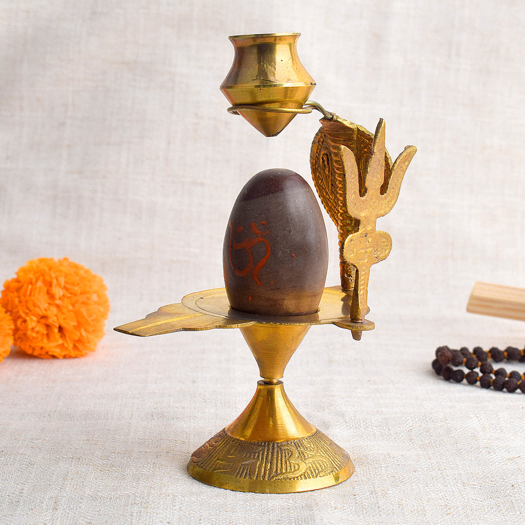 6 Inch Narmada Shivling Puja Store Online Pooja Items Online Puja Samagri Pooja Store near me www.satvikworld.com