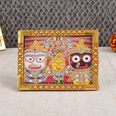 Big Lord Jagannath car dashboard idol with vibrant colors, symbolizing divine presence, protection, and spiritual blessings during travel. India’s Largest Pooja Accessories Brand - www.satvikworld.com
