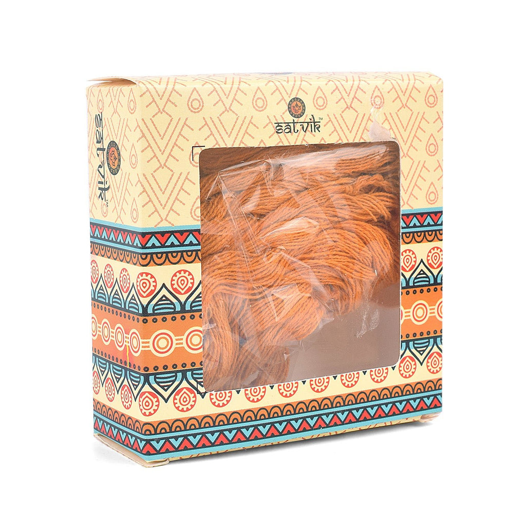 Orange Cotton Janeu Thread (Kesari Janeu) Puja Store Online Pooja Items Online Puja Samagri Pooja Store near me www.satvikworld.com
