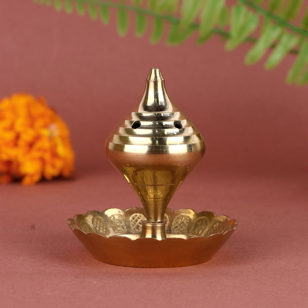 Pure Brass Agarbatti Stick Stand with Ash Catcher Puja Store Online Pooja Items Online Puja Samagri Pooja Store near me www.satvikstore.in