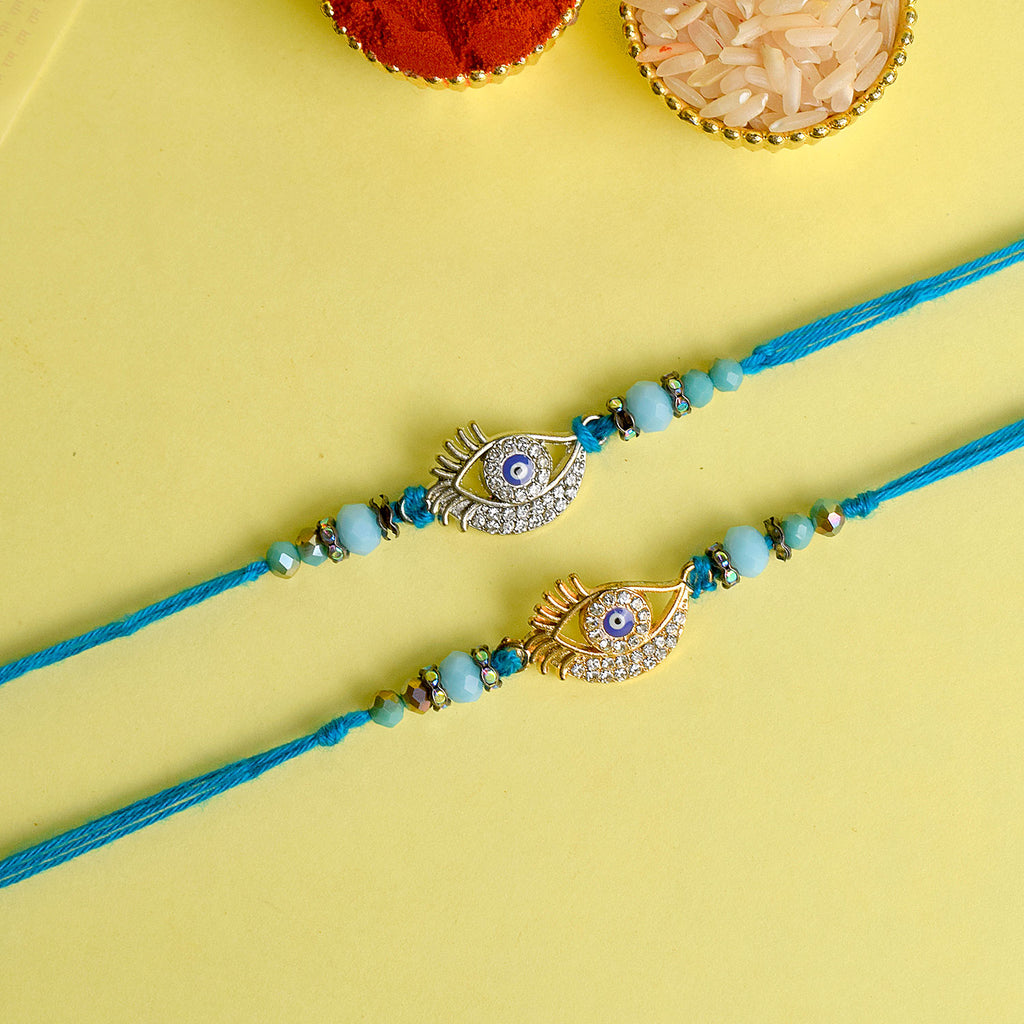 Set of 2 Traditional Rakhis for Brothers with Roli Chawal and Ram Sita Stickers – Raksha Bandhan Gift Pack. India’s Largest Pooja Accessories Brand - www.satvikworld.com