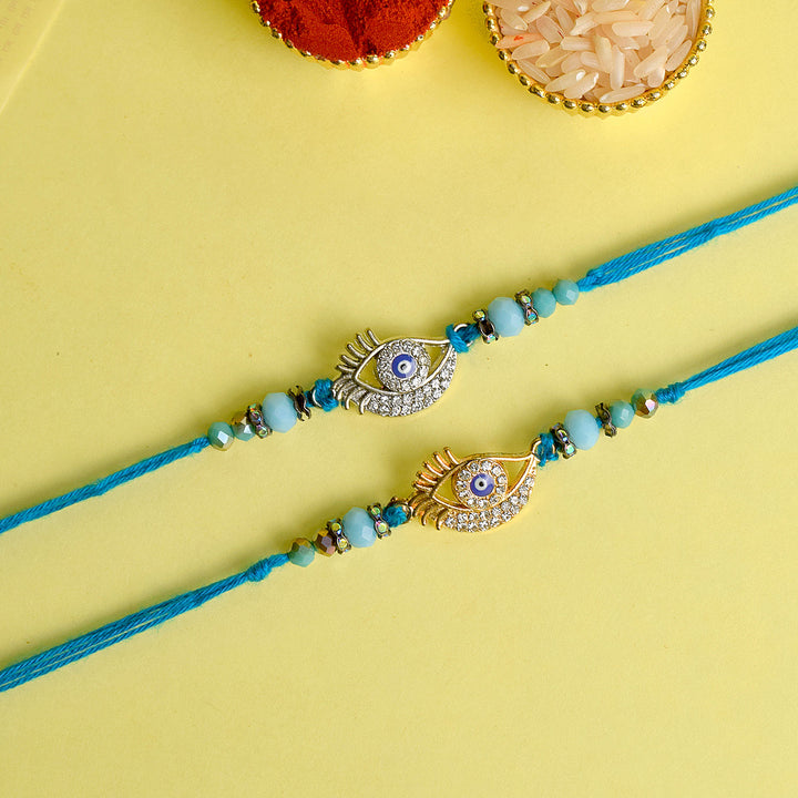 Set of 2 Traditional Rakhis for Brothers with Roli Chawal and Ram Sita Stickers – Raksha Bandhan Gift Pack. India’s Largest Pooja Accessories Brand - www.satvikworld.com