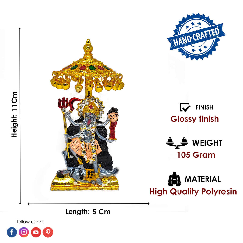 Goddess Kaali with Chatra Idol Puja Store Online Pooja Items Online Puja Samagri Pooja Store near me www.satvikworld.com