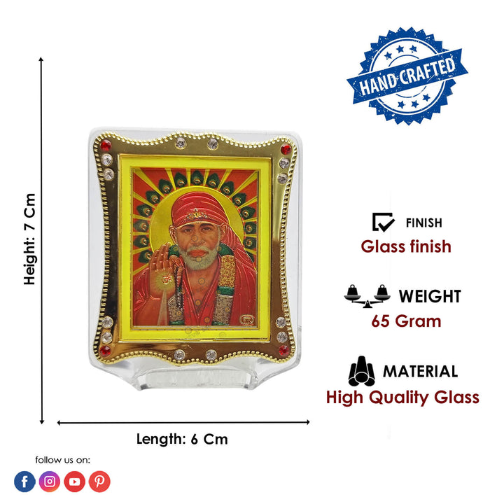 Shirdi Sai Frame Car Dashboard Puja Store Online Pooja Items Online Puja Samagri Pooja Store near me www.satvikstore.in