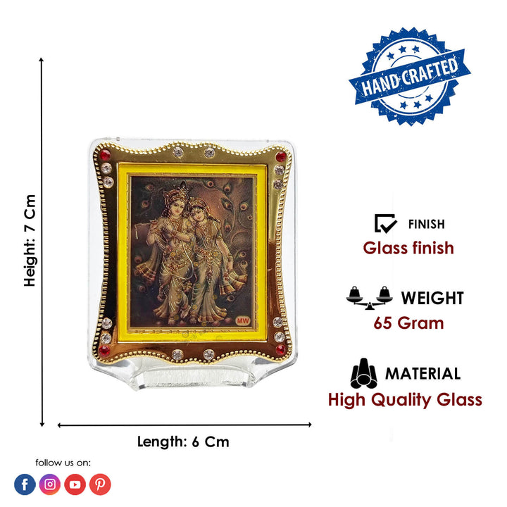 Radha Krishna Frame Car Dashboard Puja Store Online Pooja Items Online Puja Samagri Pooja Store near me www.satvikstore.in