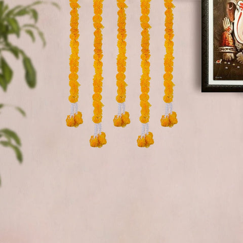 Alluring Orange Backdrop Latkan with vibrant orange fabric and decorative hanging elements for festive and wedding decor. India’s Largest Pooja Accessories Brand – www.satvikworld.com

 