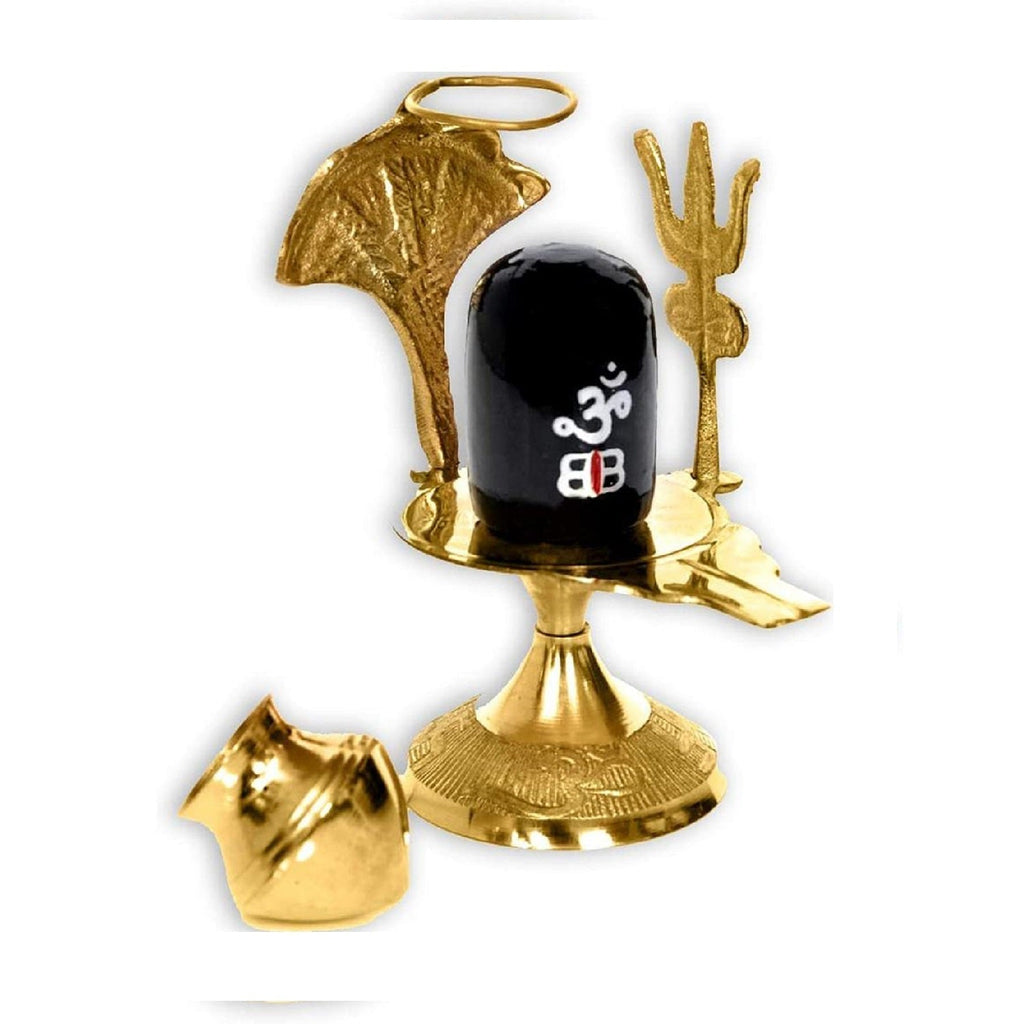 Brass Shivlingam Statue in 5 Inch and 3.5 Inch sizes for spiritual pooja and home worship. India’s Largest Pooja Accessories Brand – www.satvikworld.com