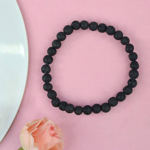 Authentic Lava Crystal Bracelet for Reiki Healing – 6 MM Beads for Grounding, Strength, and Energy Balance. India’s Largest Pooja Accessories Brand – www.satvikworld.com