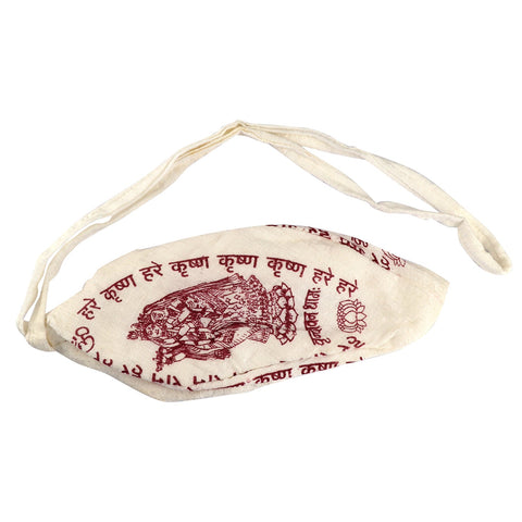 Soft 100% cotton Hare Ram Hare Krishna printed jap mala jholi bag for devotional use. India’s Largest Pooja Accessories Brand – www.satvikworld.com