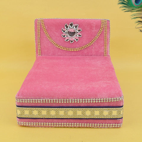 Divine Embrace Velvet Sleeping Bed Large for Laddu Gopal – India’s Largest Pooja Accessories Brand – www.satvikworld.com
