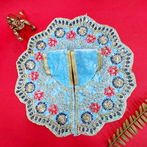 Graceful pink Laddu Gopal dress no.5 with embroidery and lace for Janmashtami and pooja. India’s Largest Pooja Accessories Brand – www.satvikworld.com